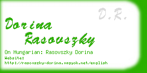 dorina rasovszky business card